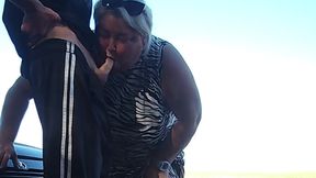 Pissing in Nature Fucked Mother-in-law in Mouth and Filled It with Cum