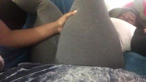 I told to raise that leg up so i can see that pussy print