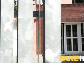 Public Agent Facial and hard public banging for cheating American sweetheart