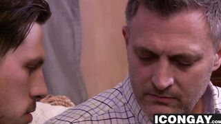 Older mature dude gets hammered by big long dick hunk