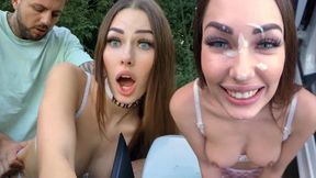 Public Nudity Drive Turns Wild Doggystyle Fuck