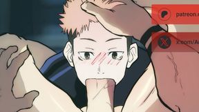 ANIMATED GAY - SUKUNA face fuck Yuji&#039;s mouth