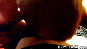 Adorable twink Trace Van De Kamp swallows cum after blowjob