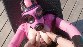 Cristal Kinky Rubber Doll POV Tittyfuck and Fucking Outdoors