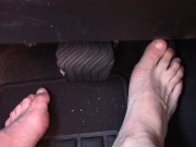 Driving barefoot in Tampa Bay Florida