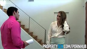 ”Naughty Agent Abby Cross Fucks Her Client”