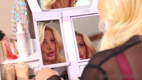 busty horny blonde brittany andrews dildo fucks her pussy and moans!