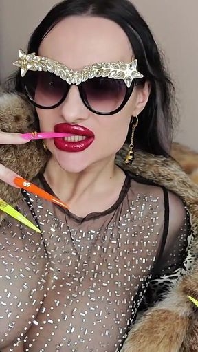 Worship My Extremely Long Neon Nails, Satan and Furs