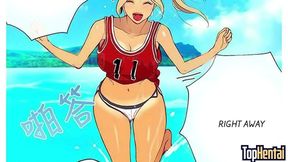 Stepmom Teacher seduces Step-Sister in PC Room for Anime Hentai Fun
