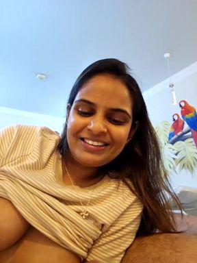 Indian Wife and Husband Romance with Pregnant in Interview