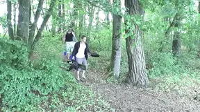 Hot dp action in the woods