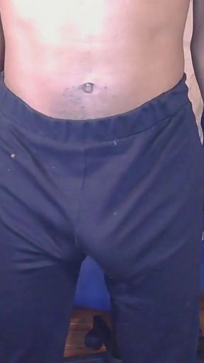 Moisturizing my Dick and Showing my Bulge   Clip 1
