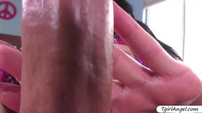 Gorgeous Ts Chanel Santini gets her tight asshole banged hard