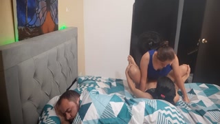 I fuck with my horny lover and my husband catches us