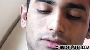 Straight Latina dude gets cock in butt & cum on face P-O-V