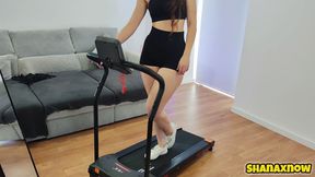 Full Body Walking on My New Treadmill Gym Outfit Fitness Sfw
