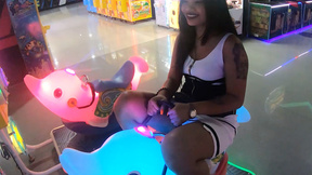 Thai amateur teen GF  plays with a vibrator toy after a day of fun