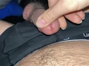 Slut edges for 2 days under the sheets, leaking pre cum