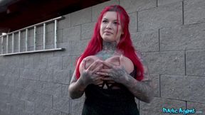TS Sabien Demonia Big Ass Creampied Doggy Outdoors