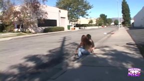 Isis Ray and Leighlani Red Gladly Accept to Film the Interracial Blowbang and Happily Strip