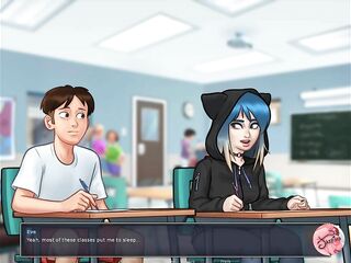 Summertime saga #2 - stepsister in the shower - Gameplay commented