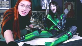 Shiny Lipped Kim Possible Seduced into Eating Ron by Shego with a Shecock mov