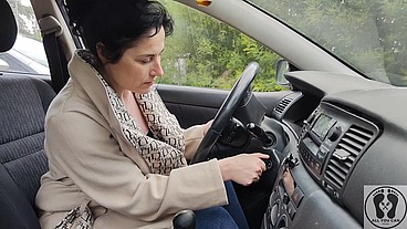 FRUSTRATED WOMAN DESPERATION CAR PROBLEMS PE DAL PUMP FETISH
