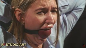 Katrina - Bastinado Training for a Submissive Ballgagged Secretary (FULL HD MP4)