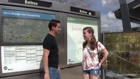 Jessie Parker gets picked up and fucked at the bus station by a horny stranger