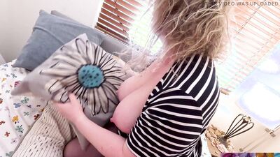 she invites his penis to cum inside when stepson is caught peeping