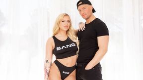 Aesthetic blonde with big bottom Bailey Brooke is jumping on a long penis