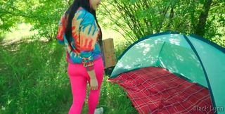 Slutty Hippie Jerked Me off for Free in Her Tent