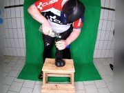 Pups new toy - taking Gage XL for a ride in cycling gear