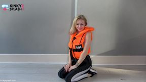 Asmr Lifejacket Fetish Confession in Shiny Leggings