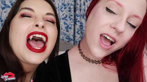I Got Turned Into A Vampire Now Its Your Turn - Lesbian Vampire Sydney Screams Bites Her Girlfriend Violet October to Turn Her into a Vampire Too - Vampire, Biting, Fangs, Transformation - HD 720 MP4