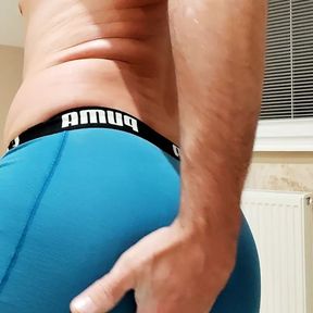 Wake up my cock in blue pantie