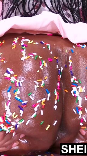 Thrilling moment from &quot;I&#039;m Winking My Sweet Sprinkles Coated Tiny Booty Hole, Pussy Closeup Asshole Erotica Fetish, Young&quot;