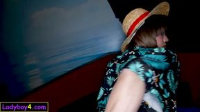 Big fake boobs Thai femboy teen anal sex from behind doggystyle