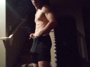 Cock flop in spandex