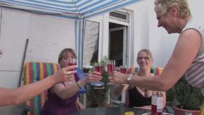 Sexy mature orgy on the outside