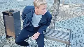 [abx][571] - Blond Twink Jerks Off Near The Plant. Extreme