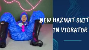 new blue hazmat suit in vibrator