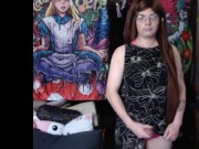 Glasses-Fetish Sissy Masturbation while watching Hentai #First Time Porn