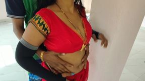 Tharki Aunty Lifted Her Saree and Legs and Smacked, Aunty Said and Fuck Hard