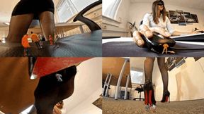 Shrunken colleagues get crushed by giantess