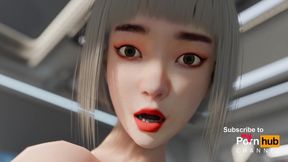 Akari heiß zerrissen reverse cowgirl scheiß sci-fi lab fantasi