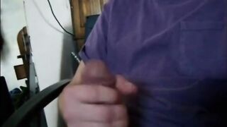 Bearded Amateur Man Masturbating Solo