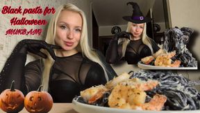 CREAMY BLACK PASTE HALLOWEEN MUKBANG ASMR