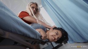 Nurse From Hell part 2: Brunette on Blonde Old and Young Lesbian Sex with Phoenix Marie, London River, Summer Col