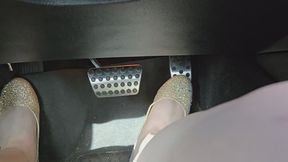 I go for a drive in my Hellcat! I start off wearing my sparkly gold ballet flats, but after a couple minutes I kick them off and drive barefoot!!
